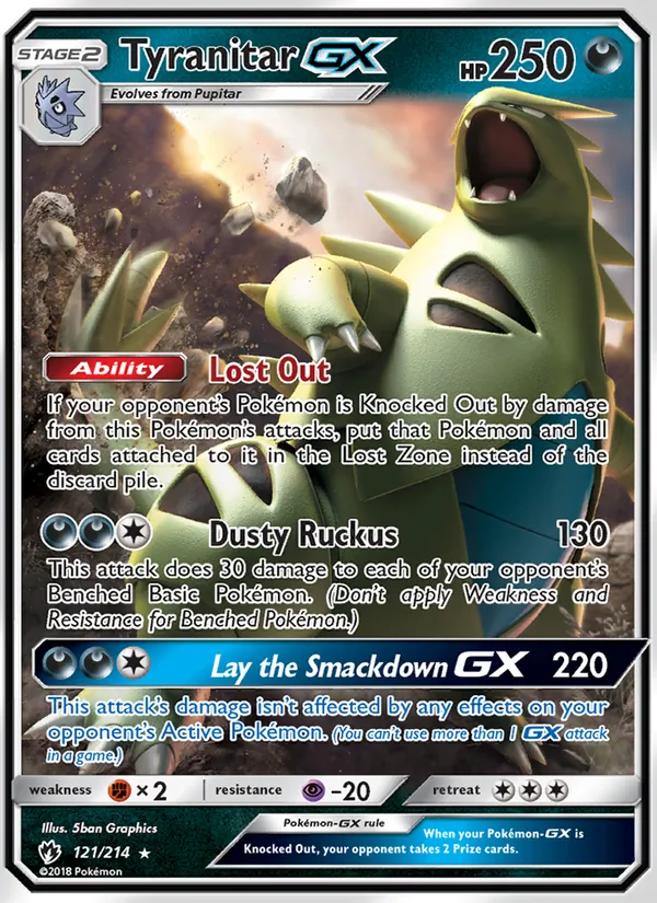 Tyranitar GX (Lost Thunder #121/214)