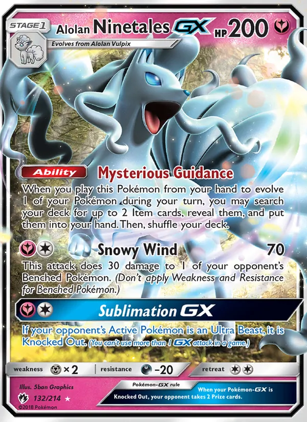 Alolan Ninetales GX (Lost Thunder #132/214)