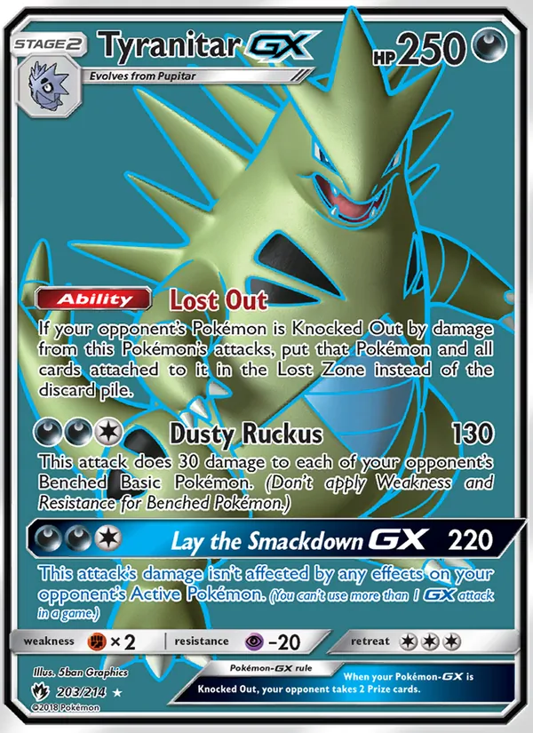 Tyranitar GX (Lost Thunder #203/214)