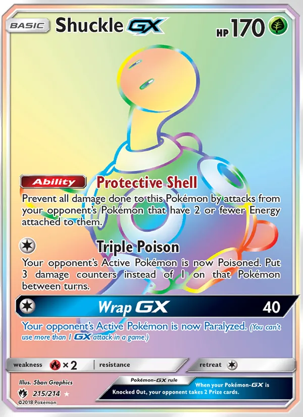 Shuckle GX (Lost Thunder #215/214)