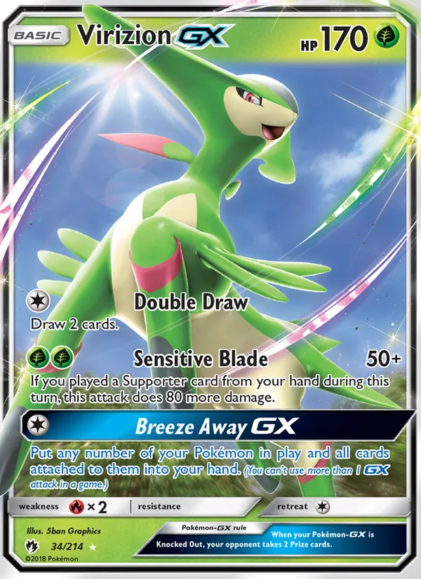 Virizion GX (Lost Thunder #34/214)