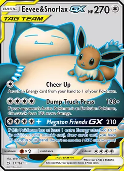 Eevee & Snorlax GX (Team Up #171/181)