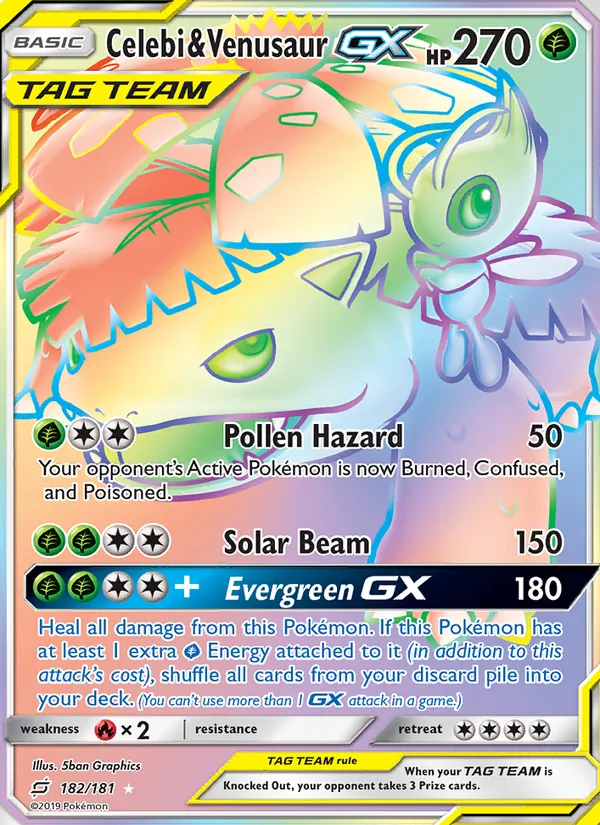 Celebi & Venusaur GX (Team Up #182/181)