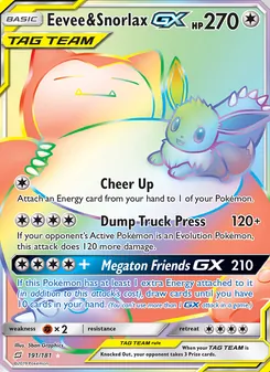Eevee & Snorlax GX (Team Up #191/181)