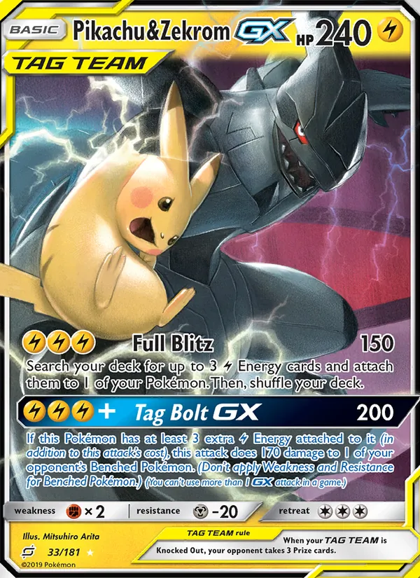 Pikachu & Zekrom GX (Team Up #33/181)