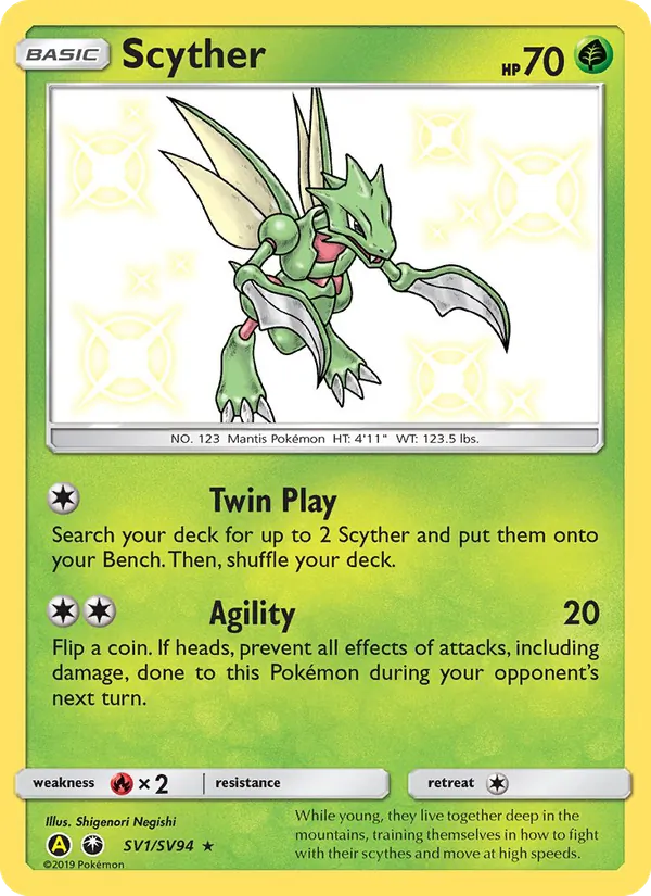 Scyther (Hidden Fates Shiny Vault #SV1/94)