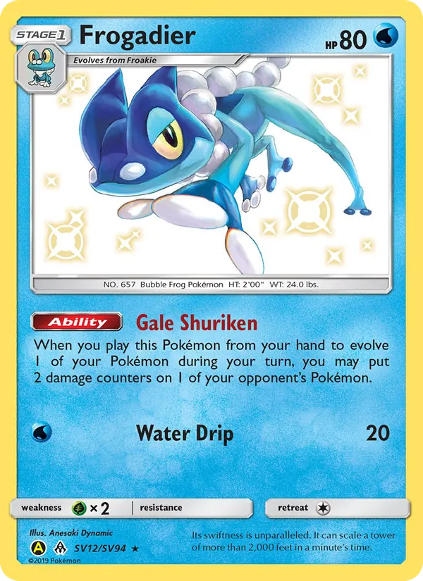 Frogadier (Hidden Fates Shiny Vault #SV12/94)