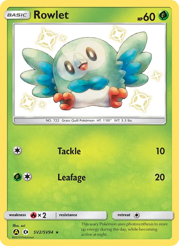 Rowlet (Destino Sfuggente Tesoro Lucente #SV2/94)