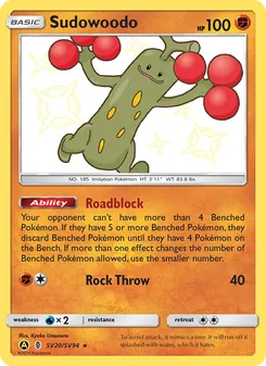 Sudowoodo (Hidden Fates Shiny Vault #SV20/94)