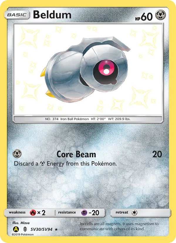 Beldum (Hidden Fates Shiny Vault #SV30/94)
