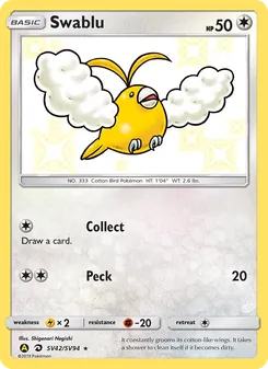 Swablu (Hidden Fates Shiny Vault #SV42/94)