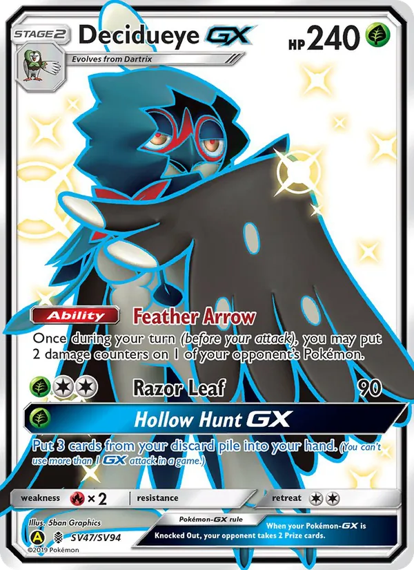 Decidueye-GX (Destino Sfuggente Tesoro Lucente #SV47/94)
