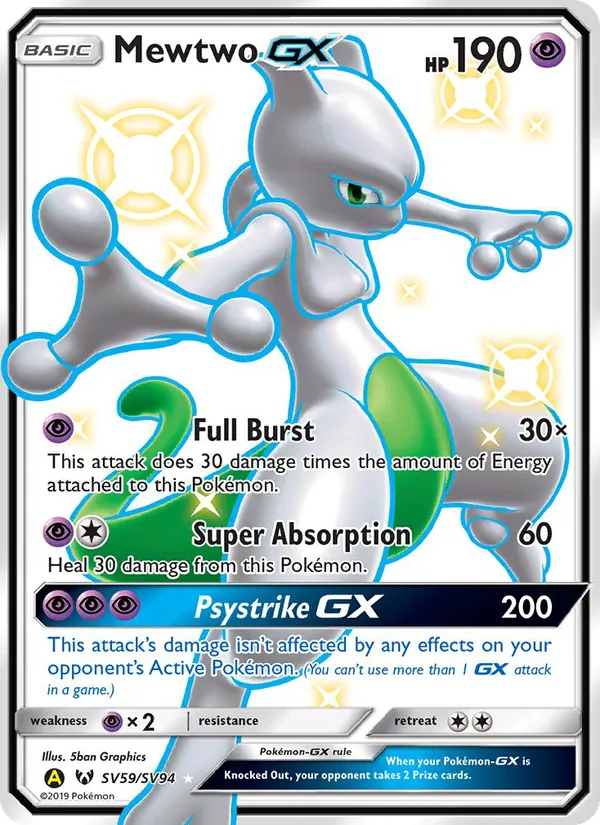 Mewtwo-GX (Destino Sfuggente Tesoro Lucente #SV59/94)