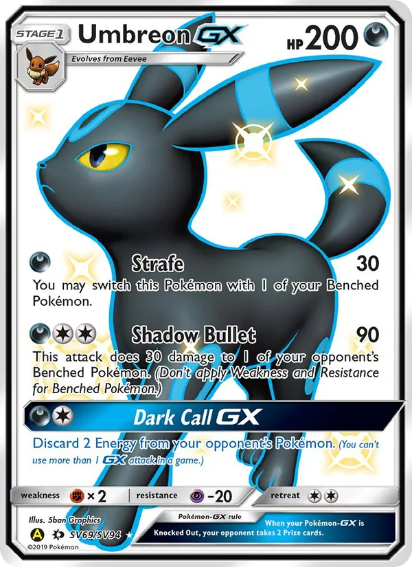 Umbreon-GX (Destino Sfuggente Tesoro Lucente #SV69/94)