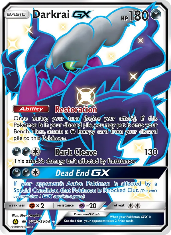 Darkrai-GX (Destino Sfuggente Tesoro Lucente #SV70/94)