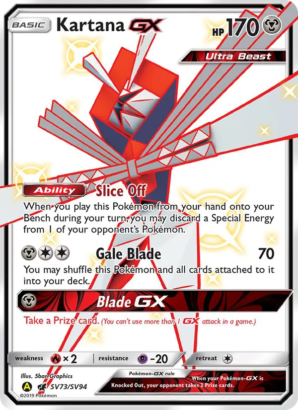 Kartana-GX (Destino Sfuggente Tesoro Lucente #SV73/94)