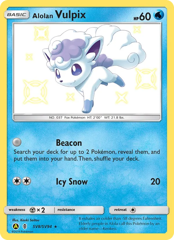 Alola-Vulpix (Verborgenes Schicksal Glitzer-Tresor #SV8/94)
