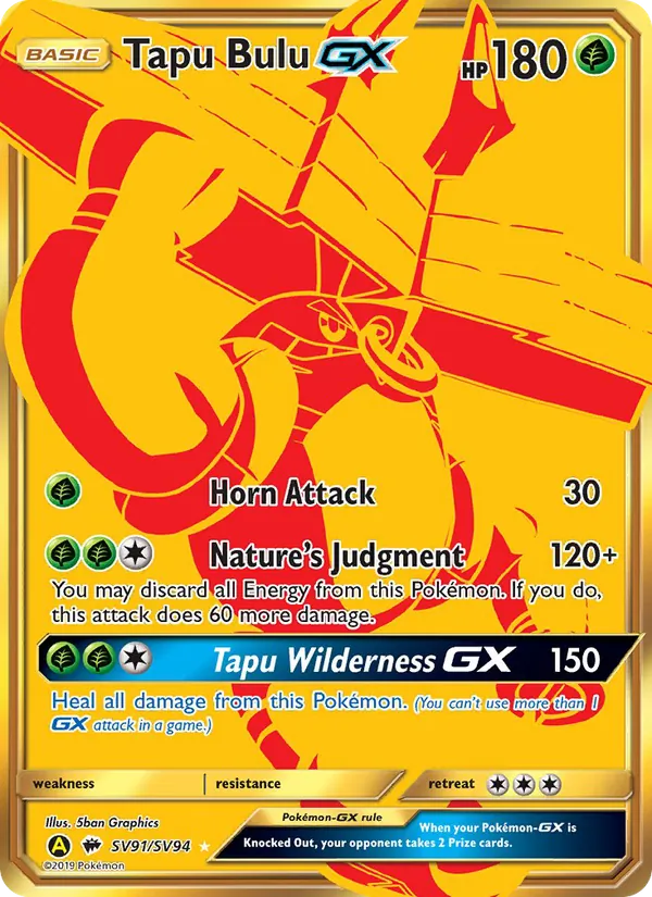 Tapu Bulu-GX (Destino Sfuggente Tesoro Lucente #SV91/94)