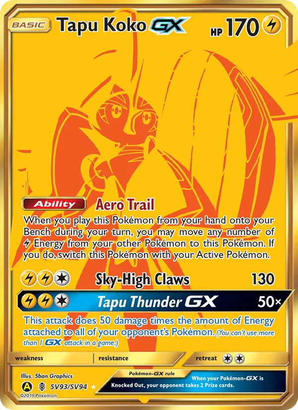 Tapu Koko-GX (Destino Sfuggente Tesoro Lucente #SV93/94)