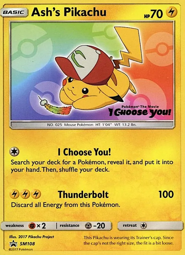 Ash's Pikachu (SM Black Star Promos #SM108/248)