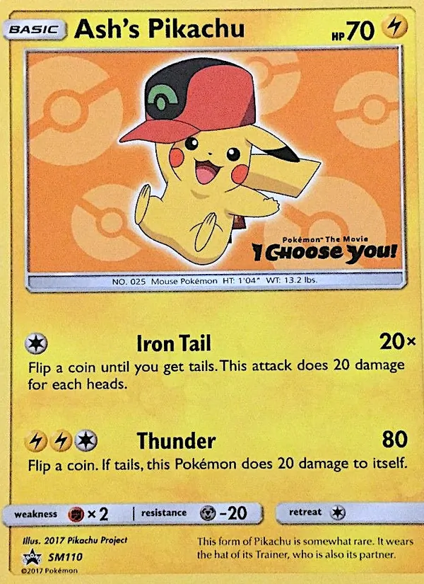 Ash's Pikachu (SM Black Star Promos #SM110/248)