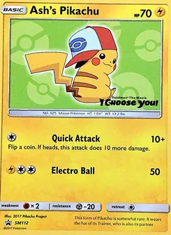 Ash's Pikachu (SM Black Star Promos #SM112/248)