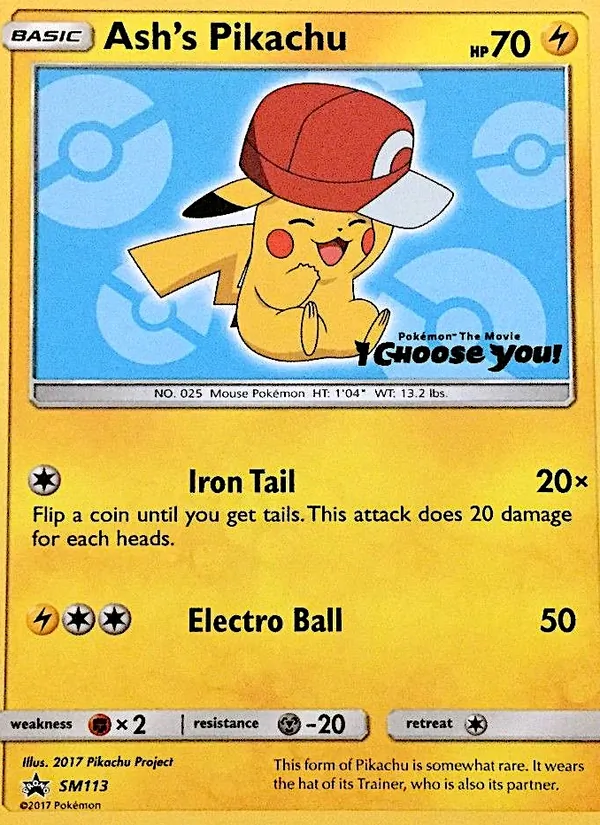 Ash's Pikachu (SM Black Star Promos #SM113/248)