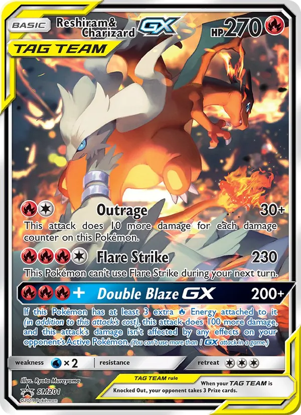 Reshiram y Charizard GX (SL Cartas de promoción #SM201/248)