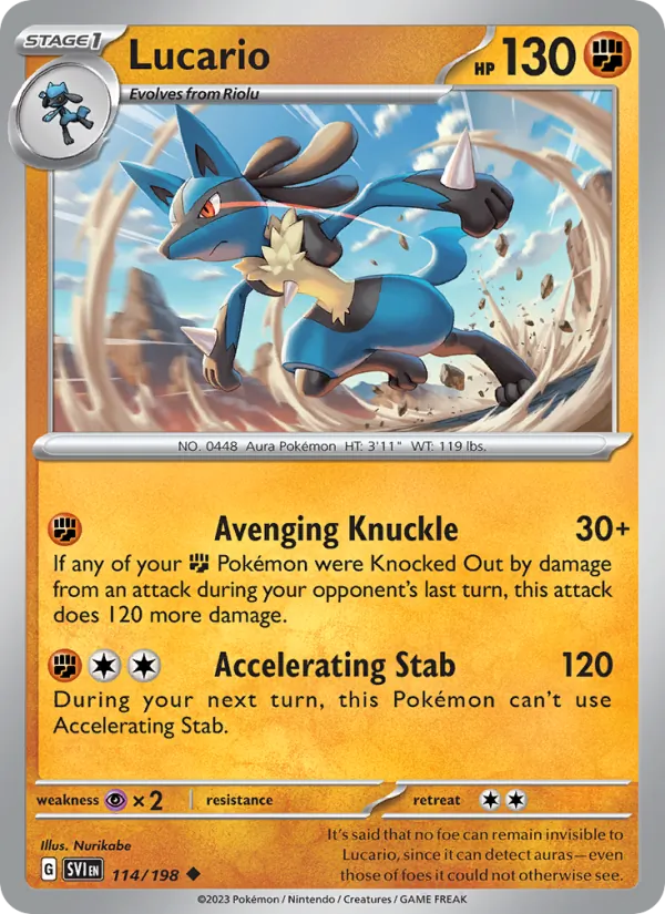 Lucario (Scarlet & Violet #114/198)