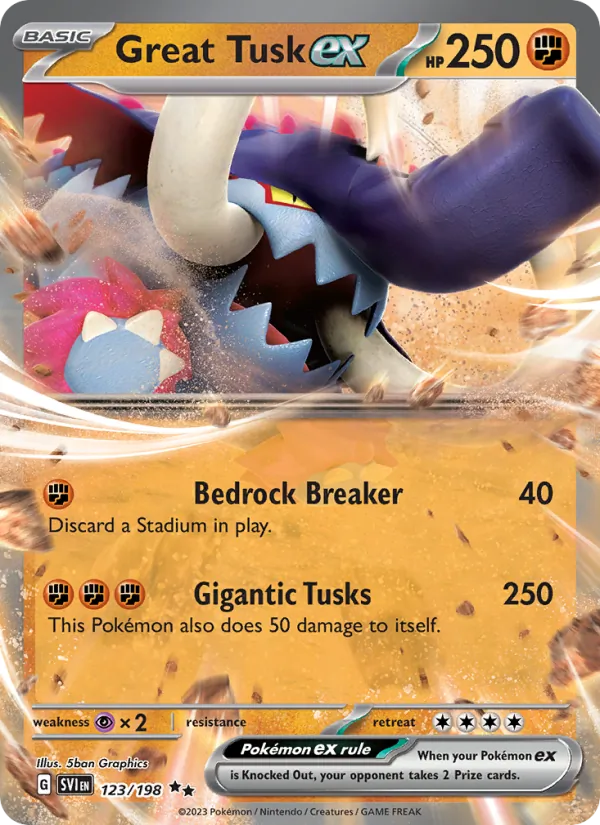 Great Tusk ex (Scarlet & Violet #123/198)