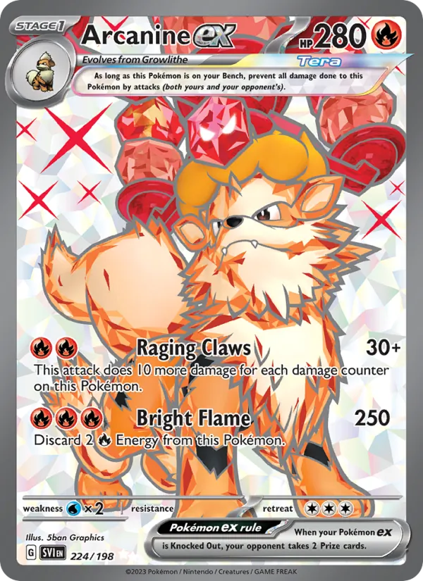 Arcanine ex (Scarlet & Violet #224/198)