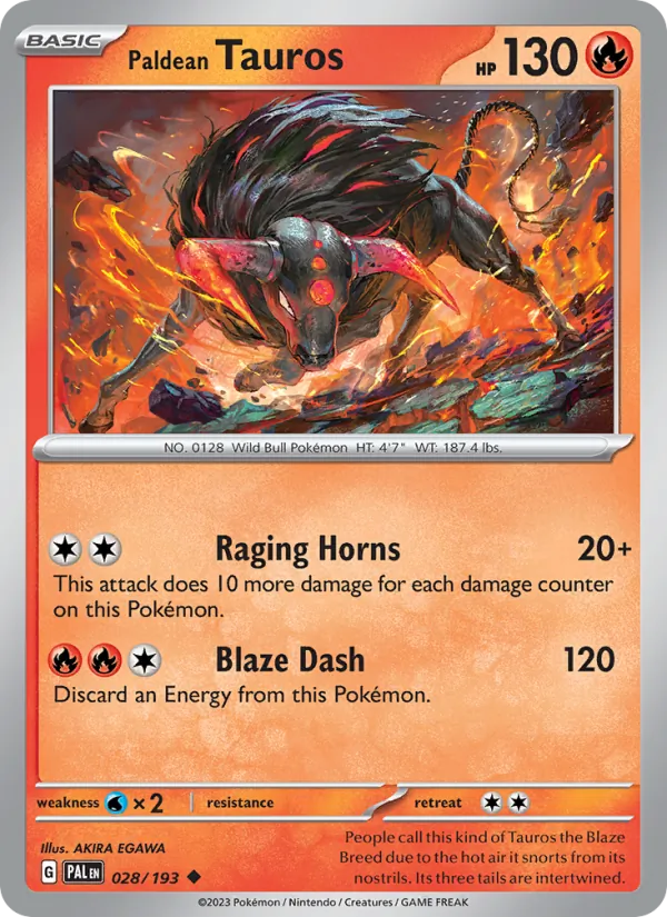 Paldean Tauros (Paldea Evolved #028/193)