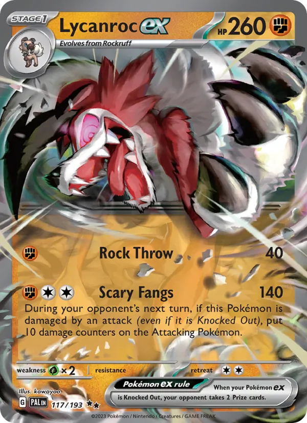 Lycanroc ex (Paldea Evolved #117/193)