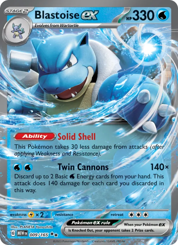 Blastoise ex (151 #009/165)
