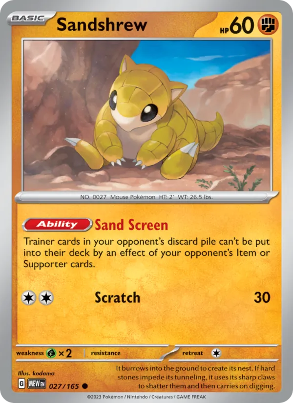 Sandshrew (151 #027/165)