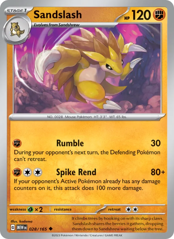 Sandslash (151 #028/165)