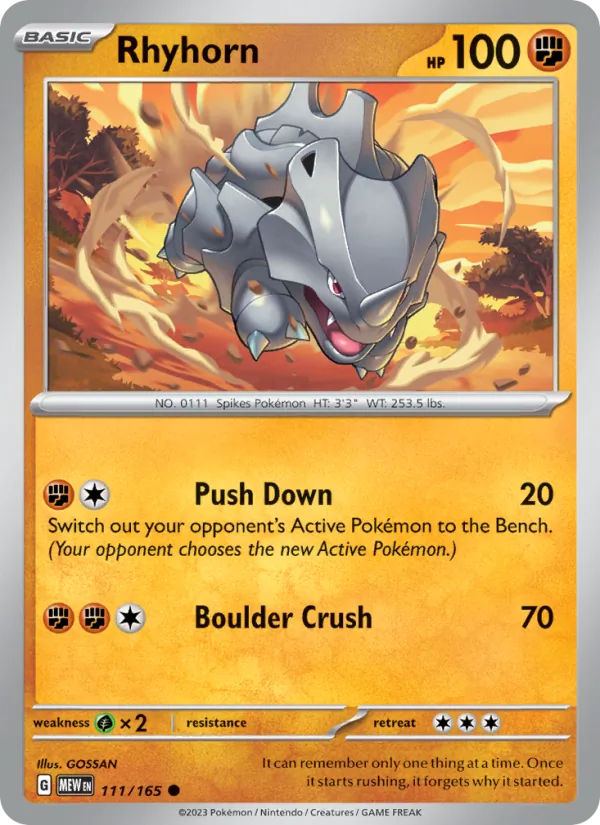 Rhyhorn (151 #111/165)