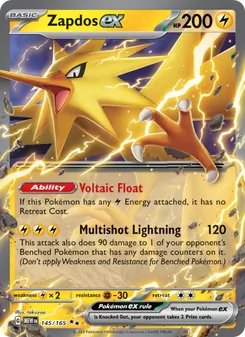 Zapdos ex (151 #145/165)