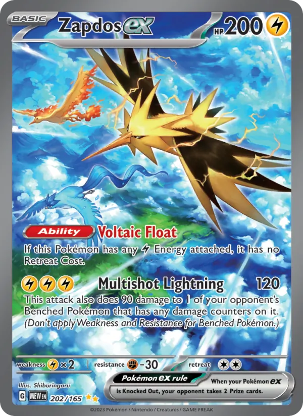 Zapdos ex (151 #202/165)