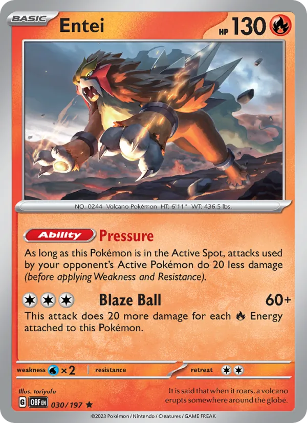 Entei (Obsidian Flames #030/197)