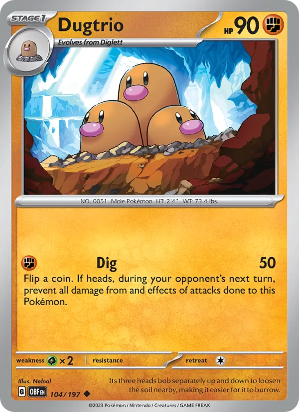 Dugtrio (Obsidian Flames #104/197)