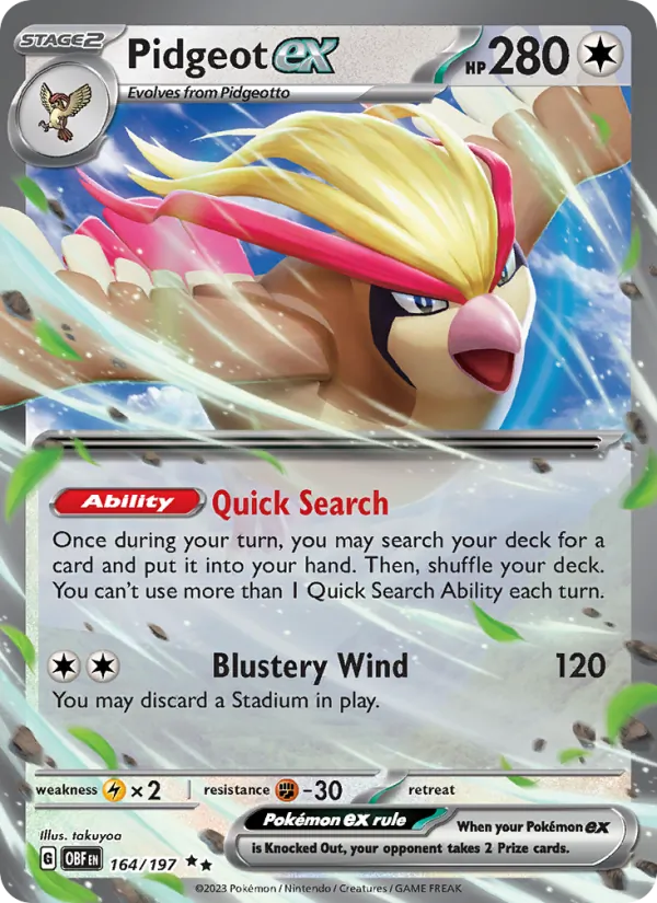 Pidgeot ex (Obsidian Flames #164/197)