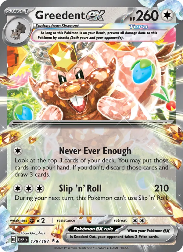 Greedent ex (Obsidian Flames #179/197)