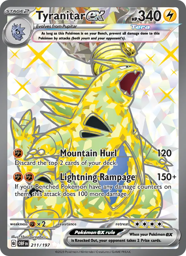 Tyranitar ex (Obsidian Flames #211/197)
