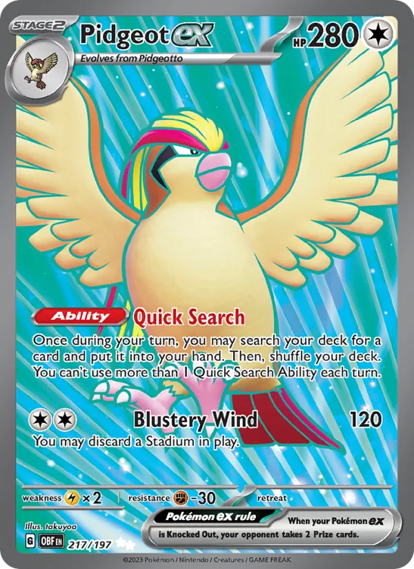 Pidgeot ex (Obsidian Flames #217/197)