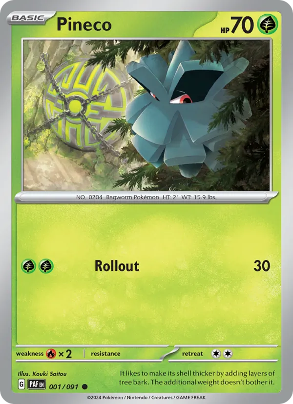 Pineco (Paldean Fates #001/91)