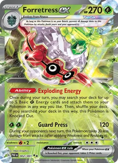 Forretress ex (Paldean Fates #002/91)