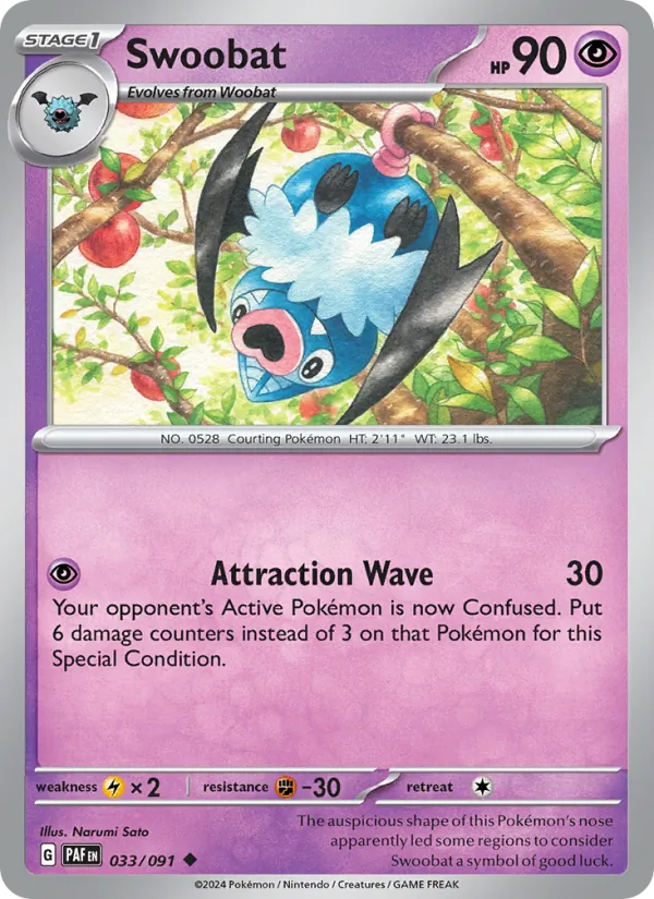 Swoobat (Paldean Fates #033/91)