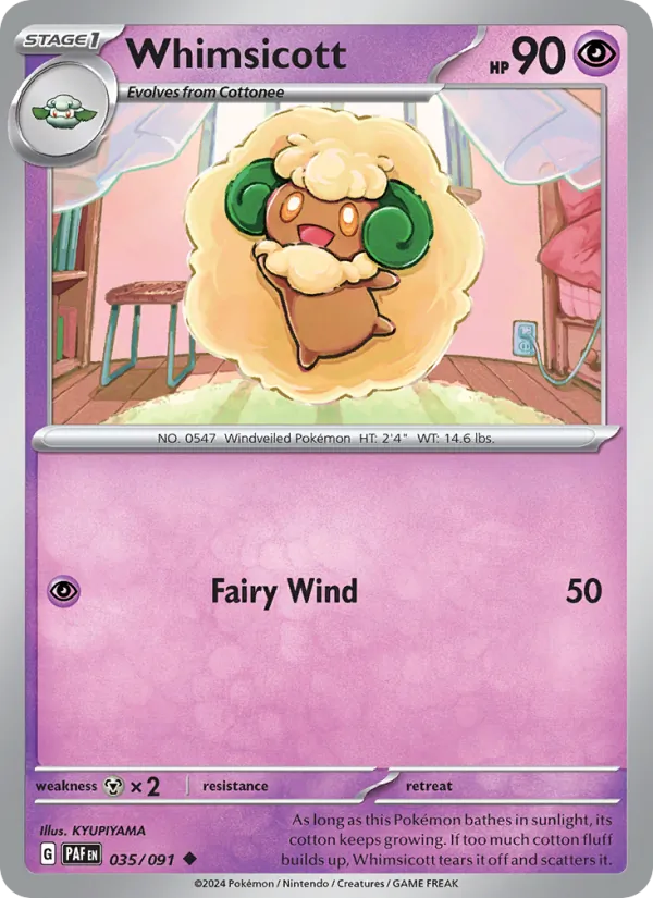 Whimsicott (Paldean Fates #035/91)