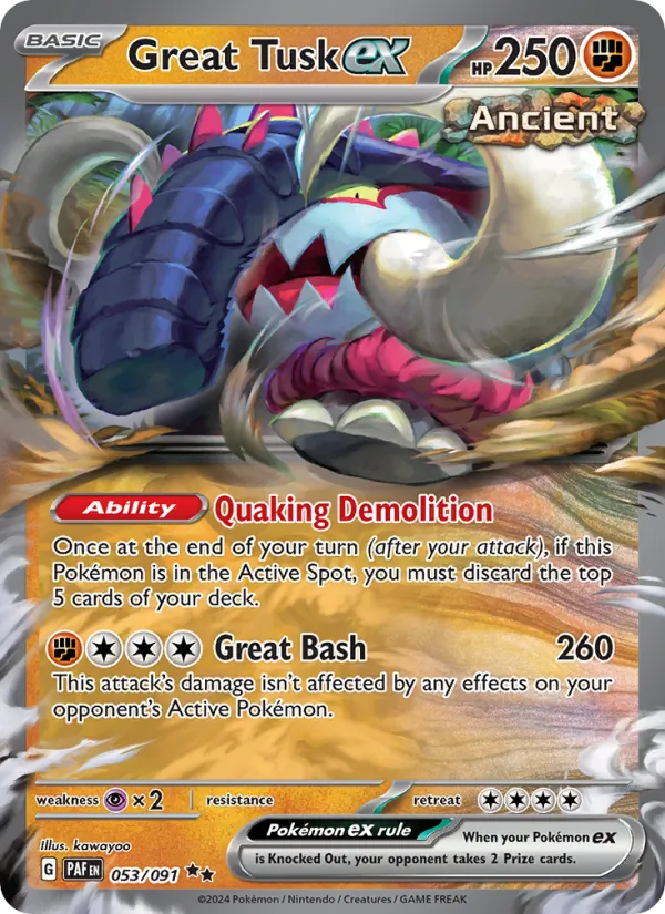 Great Tusk ex (Paldean Fates #053/91)